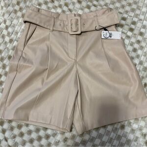 Express Tan High Waist Dress Shorts